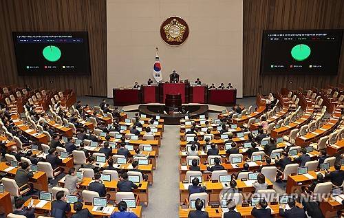 채해병 특검법 본회의 통과 (서울=연합뉴스) 박동주 기자 = 5일 국회 본회의에서 채해병 특검법이 통과되고 있다. 2025.6.5 pdj6635@yna.co.kr