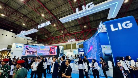 인도네시아 자카르타에서 열린 인도 디펜스 전시회의 LIG넥스원 홍보전시관. LIG넥스원 제공