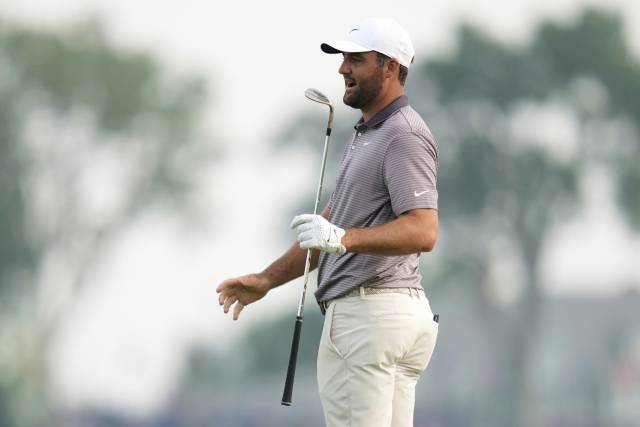 3오버파를 친 셰플러. 사진 제공=AP연합뉴스