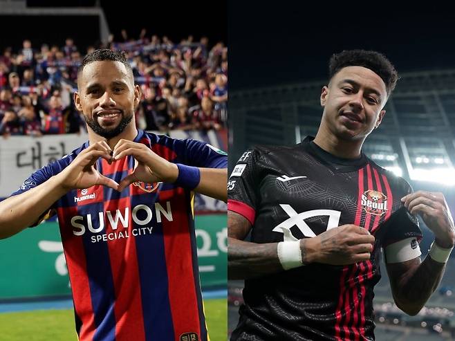 K리그 여름이적시장이 13일 다시 시작된 가운데 ‘빅네임’ 이동과 전북 현대, 대전하나시티즌 등 ‘큰손’의 동향에 시선이 쏠린다. 현재 수원FC 안데르손(왼쪽)의 행보가 가장 큰 관심을 끌고 있는 반면, 서울 린가드처럼 엄청난 ‘빅네임’이 유럽에서 K리그 팀에 입단하는 상황은 현실적으로 쉽지 않아 보인다. 사진제공|한국프로축구연맹