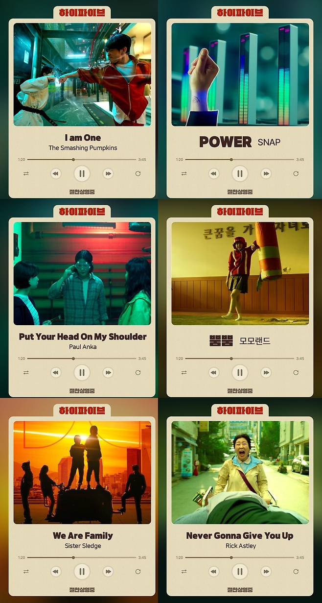 ▲ 영화 '하이파이브'의 플레이리스트. 제공|NEW