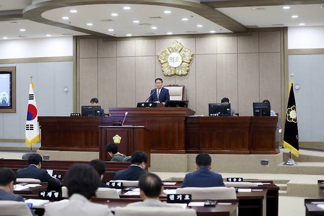 지난 10일 수원시의회 제393회 정례회 1차 본회의가 열렸다. 사진=수원시의회