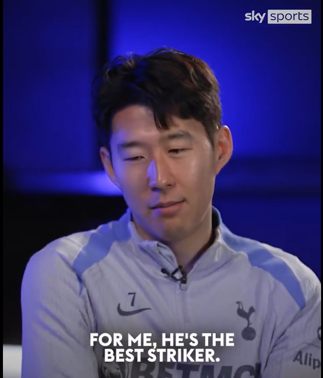 사진은 지난 4월 스카이스포츠와의 인터뷰를 하고 있는 손흥민. 사진=스카이스포츠 SNS