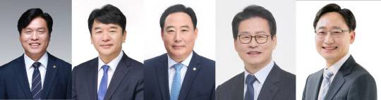 (왼쪽부터) 더불어민주당 조승래·문진석·어기구·임호선·임광현 의원.