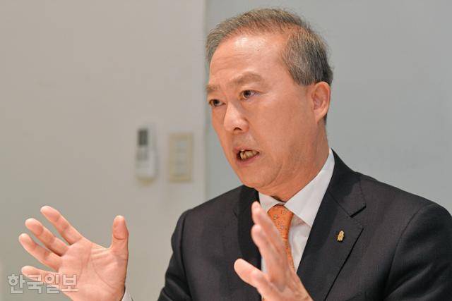 양오봉 전북대 총장이 5월 29일 서울 중구에 위치한 한국일보에서 인터뷰를 하고 있다. 남동균 인턴기자