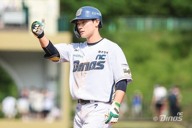NC 김주원은 13일 창원 NC전부터 팀의 리드오프로 나서고 있다. 출루와 주루 능력을 앞세워 공격의 첨병을 맡아야 한다. 사진제공|NC 다이노스
