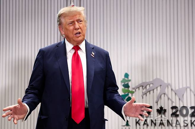 도널드 트럼프 대통령. 2025.06.16 ⓒ 로이터=뉴스1 ⓒ News1 류정민 특파원