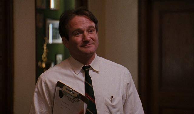 영화 '죽은 시인의 사회'의 키팅(로빈 윌리엄스) 선생님. 드림팩트엔터테인먼트·디스테이션 제공