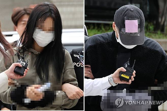 손흥민을 협박한 여성 양모씨(왼쪽)와 용모씨. 연합뉴스