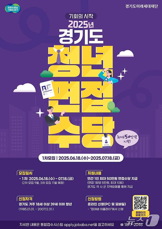 경기도 청년면접수당 그래픽.(경기도 제공)