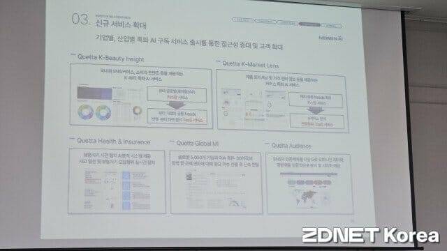 뉴엔AI가 준비 중인 신규 SaaS 제품 라인업 (사진=한정호 기자)