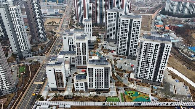 제로에너지건축물 5등급으로 준공된 인천 검단새도시 26단지. 한국토지주택공사 제공