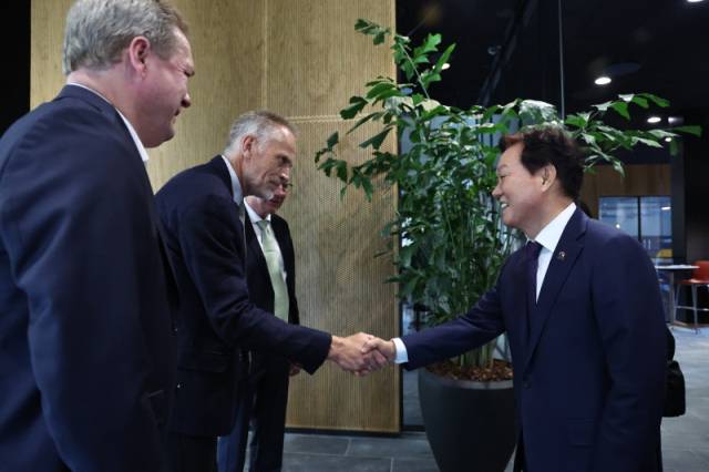 ▲박완수 경남도지사가 덴마크공과대학교(DTU)를 방문하고 있다. ⓒ경남도