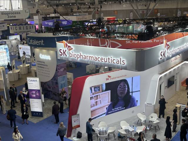 바이오 USA SK 바이오팜 부스 전경. 이정민 기자