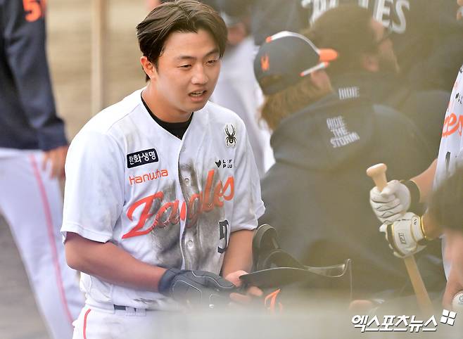 한화 이글스 외야수 이원석이 18일 부산 사직야구장에서 열리는 2025 신한 SOL Bank KBO리그 롯데 자이언츠와 팀 간 9차전에 1번타자 겸 중견수로 선발출전 한다. 사진 엑스포츠뉴스 DB