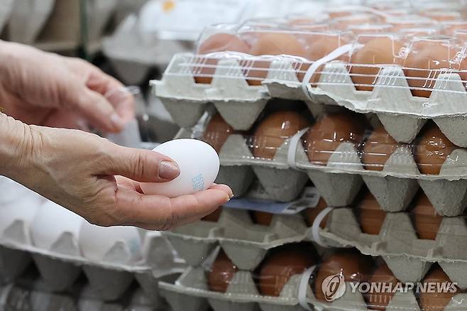계란값 상승 배후 조사 나선 공정위 (서울=연합뉴스) 임화영 기자 = 서울 시내의 한 대형마트에 진열된 계란. 2025.6.17 hwayoung7@yna.co.kr