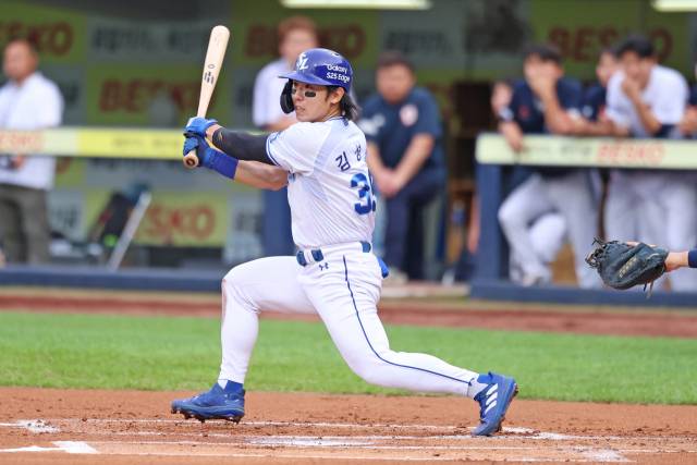 삼성 라이온즈의 김성윤. 삼성 제공