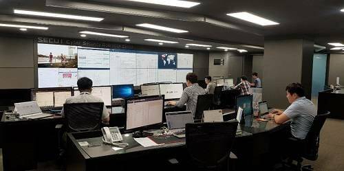시큐아이 보안관제센터.