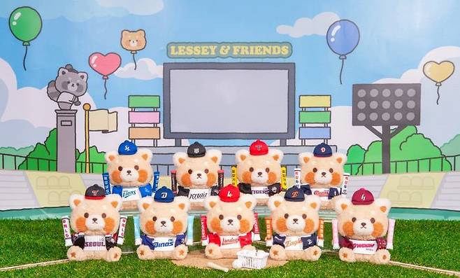 에버랜드가 오는 23일 카카오톡 선물하기 기획전에서 레시앤프렌즈와 KBO의 콜라보 굿즈인 '최강레시 시즌 2'를 선보인다.ⓒ삼성물산