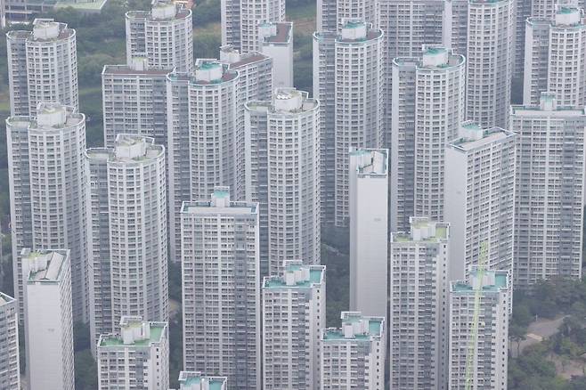 서울 송파구 서울스카이에서 본 일대 아파트. 연합뉴스