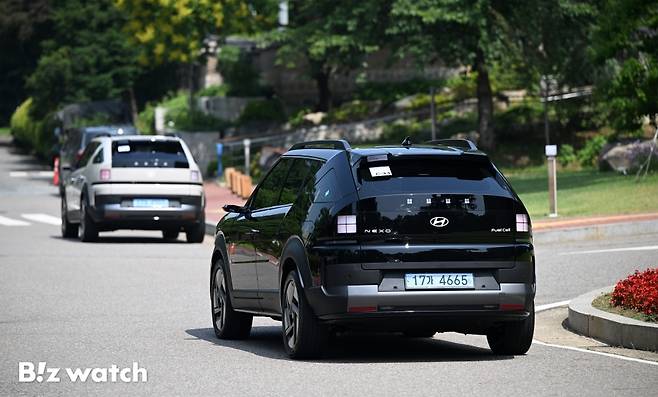 18일 서울 강서구 메이필드호텔에서 현대자동차가 수소전기차 '디 올 뉴 넥쏘'의 테크데이 및 시승회가 열리고 있다./사진=이명근 기자 qwe123@