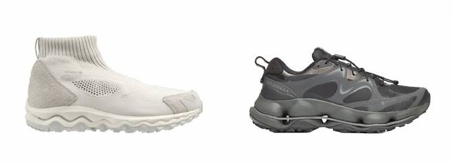 (왼쪽부터) 고어텍스 소재가 적용된 미즈노의 '웨이브 무진 TL 미드 GTX 논네이티브', 머렐의 '스피드 아크 매티스 GTX'/사진제공=고어코리아