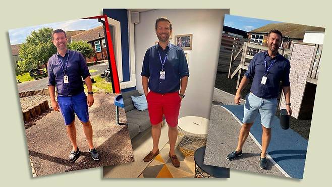 데이브 맥파틀린 초등학교 교장 선생님은 여름방학 전 마지막 학기 몇 주 동안 대부분 반바지를 입고 지낸다