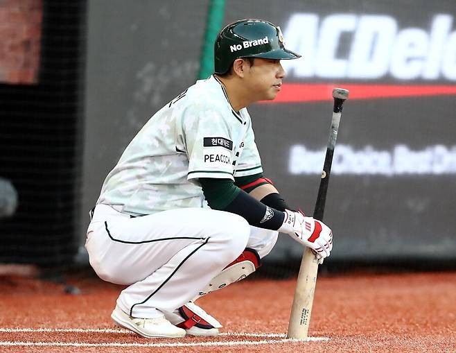 ▲ 28일 인천 한화전에서 은퇴식을 치르는 김강민 ⓒSSG랜더스