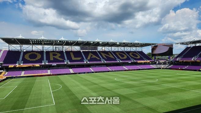 울산과 마멜로디 선다운스의 경기가 열리는 미국 플로리다주 올랜도에 있는 인터엔코 스타디움. 사진 | 올랜도=김용일 기자