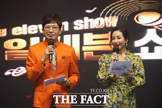 가수 이부영은 GMTV와 ETN연예TV, DBC대한방송제작미디어 등 케이블 채널을 운영하는 방송사 대표다. 그는 연기자와 가수활동을 병행하며 내재적으로 잠재돼 있던 끼를 분출하고 있다. 사진은 이부영이 아나운서 임지혜와 진행중인 ETN 토크음악 프로그램'영일레븐쇼'. /쓰리나인종합미디어