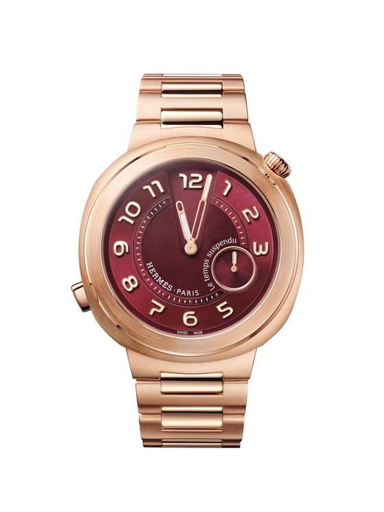 시즌 한정 제품으로 나오는 선버스트 레드 다이얼 버전. 사진 에르메스