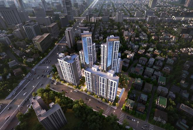 서울 광진구 자양1-4구역 가로주택정비사업 조감도. 호반건설