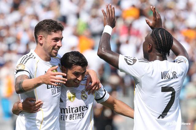 기뻐하는 레알 마드리드 선수들. /AFPBBNews=뉴스1