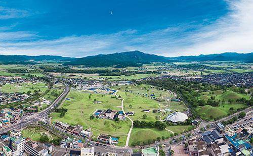 신라왕경복원정비사업으로 한창 정비중인 경주 쪽샘지구. 경주시 제공