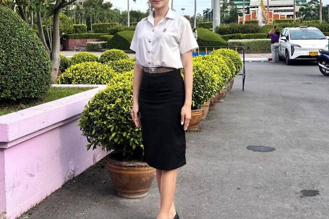 푼야팟 데차밤룽이 공개한 시험 당일 복장. 푼야팟 페이스북