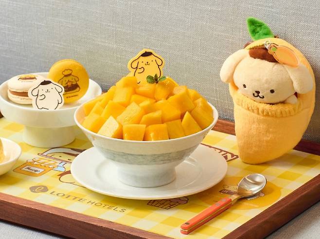 롯데호텔 월드의 ‘폼폼푸린 망고 월드’ 프로모션. 각 사 제공