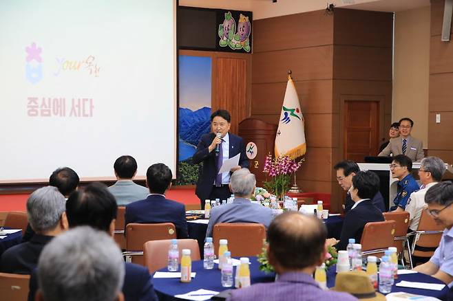 옥천군 방문한 김영환 충북지사 *재판매 및 DB 금지