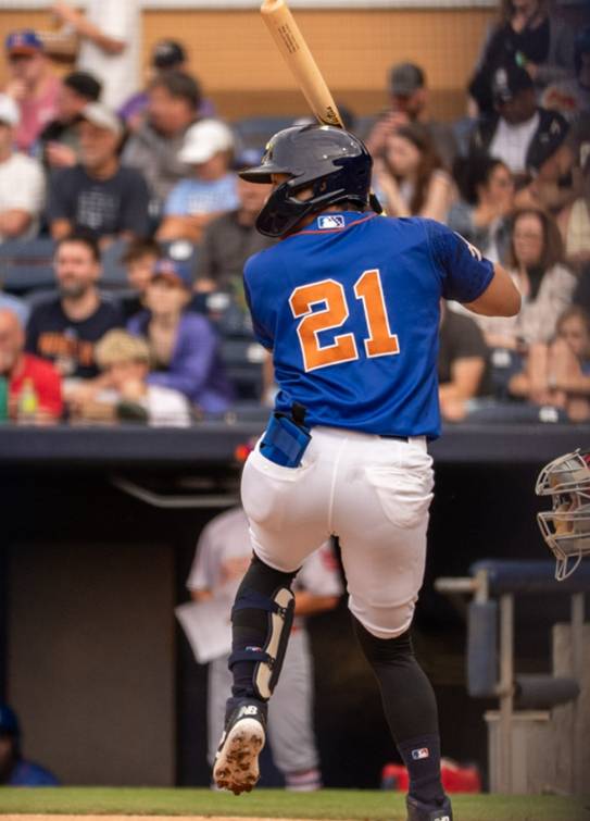 김하성이 탬파베이 레이스 산하 트리플A팀 더럼 불스에서 타격에 임하고 있다. /사진=더럼 불스 구단 공식 SNS