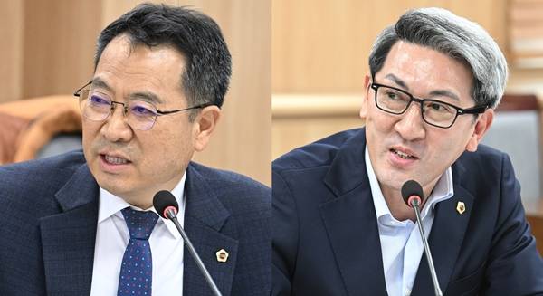 송창권(왼쪽), 김황국 의원 / 사진=도의회 누리집