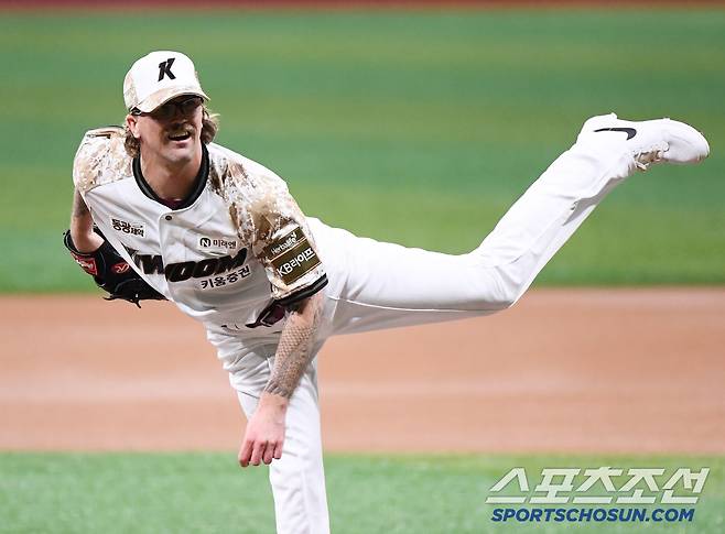 25일 서울 고척스카이돔에서 열린 KIA-키움전. 키움 선발투수 웰스가 투구하고 있다. 고척=정재근 기자 cjg@sportschosun.com/2025.6.25/