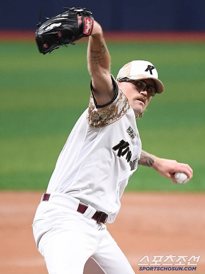 25일 서울 고척스카이돔에서 열린 KIA-키움전. 키움 선발투수 웰스가 투구하고 있다. 고척=정재근 기자 cjg@sportschosun.com/2025.6.25/