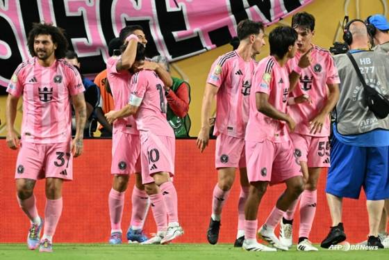 기뻐하는 인터 마이애미 선수들. /AFPBBNews=뉴스1