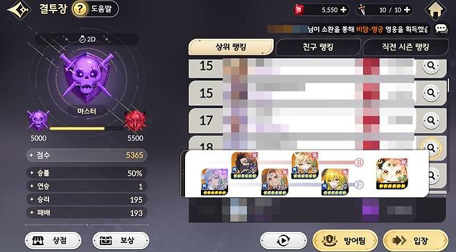 ▲ 순수 마법형 영웅으로 구성할 때는 실베스타가 중심이 되는 편