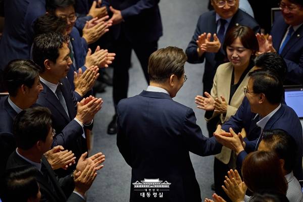 ▲ 지난 26일 추경안 편성에 대해 시정연설을 하기 위해 국회를 찾은 이재명 대통령. 사진=대통령실