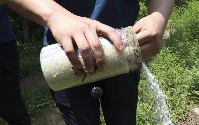 2020년 발견된 대북살포용 플라스틱통 : 지난 2020년 6월 인천 강화군 삼산면 석모리에서 발견된 쌀이 들어있는 대북 살포용 플라스틱통. 뉴시스