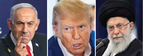 미국이 이스라엘-이란 전쟁에 개입한 지 72시간 만에 휴전 협상이 발표됐다. 베냐민 네타냐후 이스라엘 총리, 도널드 트럼프 미국 대통령, 아야톨라 알리 하메네이 이란 최고지도자(왼쪽부터). 뉴시스