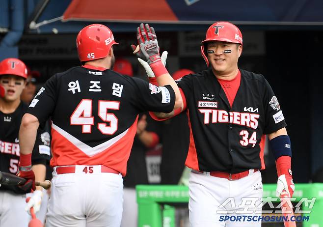 KIA 타이거즈 타선을 이끌고 있는 위즈덤과 최형우.