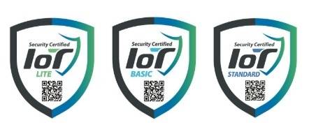 정보통신망연결기기 보안인증(IoT) 라벨.(한국인터넷진흥원 제공)