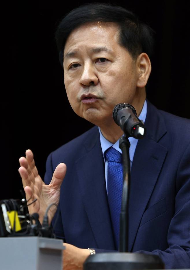 구윤철 기획재정부 장관 후보자가 29일 오후 서울 중구 예금보험공사에서 열린 기자간담회에서 발언하고 있다. 사진=뉴시스