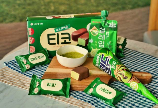 롯데웰푸드 말차맛 아이스크림 신제품 3종. 사진 제공=롯데웰푸드